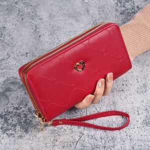 Nueva cartera larga elegante para <span class=keywords><strong>mujer</strong></span> con doble cremallera, moda japonesa y coreana de lujo, gran capacidad, plegable. - Product Image 6