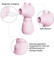 Neuer Niedlicher Rosa Katzen-Klitoris-Vibrator mit Nippelsaugfunktion für Frauen G-Punkt-Stimulator Sexspielzeug Massagegerät