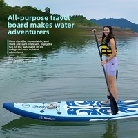 Planche de paddle gonflable en PVC épaissi avec technologie Drop Stitch pour adulte (SUP) – Idéale pour le ski nautique, le yoga, le surf aquatique, les voyages et la compétition