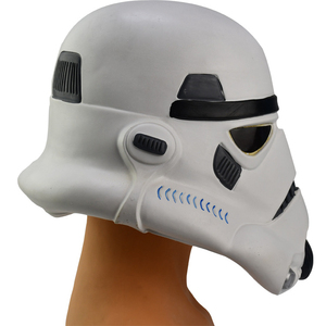 Masque de soldat américain pour Halloween, casque de soldat blanc en <span class=keywords><strong>latex</strong></span>, accessoire de cosplay, masque de fête pour adulte - Product Image 3