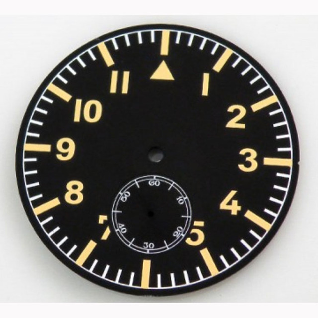 Size Available Custom Your Design Matte Black Metal Watch Dial