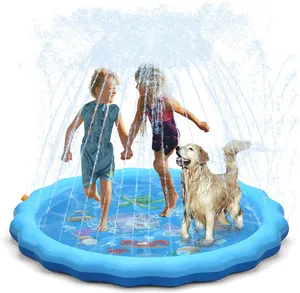 泼水垫洒水池儿童和狗户外水上玩具女孩男孩户外后院狗洒水