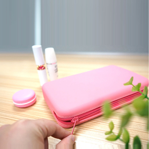 Small Cosmetic Makeup Bag Silicone Bag for Women Silicone Make up Bag with Zipper Travel Cosmetic Organizer for Women and Girls - Product Image 4