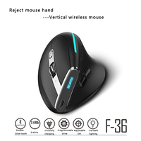 F-36 draadloze verticale muis 2.4G draadloze dual-model muis, full-color lamp programmering dual-model gamemuis op voorraad