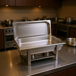 Chauffe-Plat Électrique Rectangulaire en Acier Inoxydable à Plateau Unique pour Buffet – Équipement de Cuisine Professionnel - Product Image 2