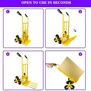 Chariot à main pour la structure fermée d'escalade d'escalier avec roues - Product Image 2