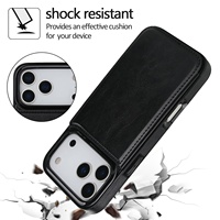 Étui portefeuille pour iPhone 17/Air/17 Pro/17 Pro Max avec porte-cartes, étui en similicuir PU avec support et fentes pour cartes, double fermoir magnétique
