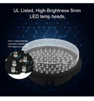 Modul Lampu Lalu Lintas LED Bola Merah Dia.200mm(8inci) dengan Lensa Transparan