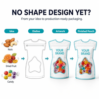 Logotipo de pedido SpoutUV Holographic Mylarbag Zip Reutilizable Biodegradable Breakfast Cereal Candy Packaging Bolsa de plástico con ventanas