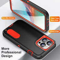 Coque de protection robuste 3-en-1 pour iPhone 18 Pro Max 17 Air 16 15 14 13 12 11 – Cadre en plastique rigide et support arrière en TPU