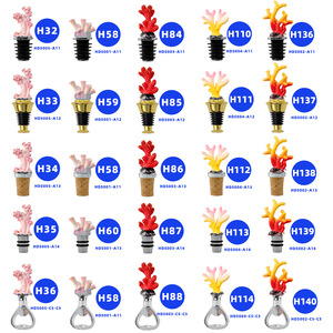 Underwater Coral Bottle Openers Wine Stoppers Beer Openers Zinc Alloy Round Shape For Wine And Beer Corkscrew Accessories - Product Image 1