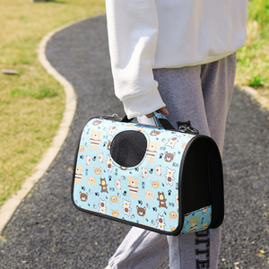 Transportín portátil para mascotas, semicircular, 35L, bolsa de viaje para perros y gatos con asa y correa para el hombro para uso en exteriores - Product Image 1