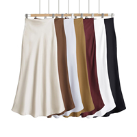 Jupe longue sirène taille haute en satin pour femme, élégante, coupe ajustée, jupe longue queue de poisson, jupe de soirée, vente en gros, fabricant sur mesure