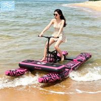Vélo aquatique gonflable plat à ponton pour 1 personne, cadre en aluminium avec coussin d'air avant, vitesse optimisée pour les centres de villégiature, portable, de Chine Lumark
