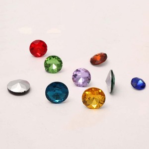 อุปกรณ์ตกแต่งเสื้อผ้าแบบทำมือพลอยสุดหรูทรงกลมกระเป๋ารองเท้าติดเพชรเครื่องประดับศิลปะเล็บแก้วเพชร CZ คริสตัลพลอยเทียม - Product Image 1