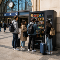 Distributeur automatique moderne pour ascenseurs, distributeur automatique intelligent sans espèces pour snacks, boissons, cosmétiques, vente au détail