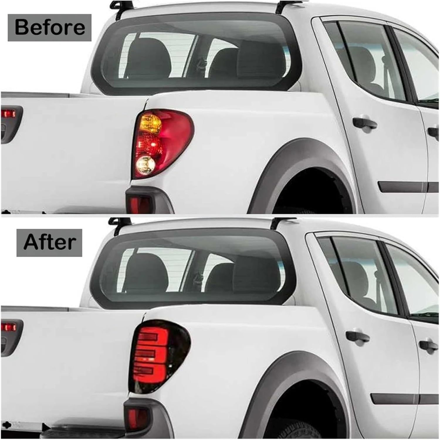 Qtrednrry Feu Arrière Droit Pour Mitsubishi L200 Triton Colt 2005-2016 – Lampe Frein Recul ABS Rouge – Remplacement Direct Plug & Play