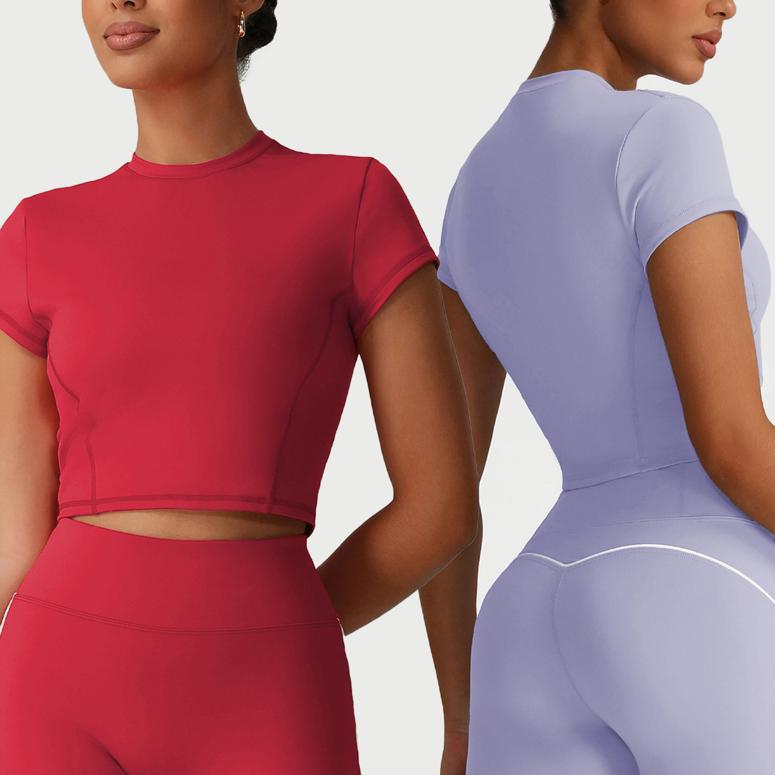 YIYI Round Neck Quick-dry Girls Shorts High Elastic Sexy Women Sports Yoga Top Sleeves Summer Breathable Female Fitness T-shirts
