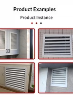 Grille de ventilation extérieure en alliage d'aluminium sur mesure, à persiennes, étanche à la pluie, pour sortie d'air conditionné, évacuation de salle de bain et retour d'air