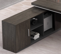 Juego de silla de escritorio para ordenador de oficina ejecutiva, moderno, doble, grande, extensible, Panel de madera para uso doméstico