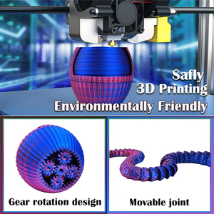 Œufs de serpent imprimés en 3D avec serpent imprimé en 3D à l'intérieur, œufs mignons à engrenages rotatifs avec serpent en cristal imprimé en 3D à l'intérieur - Product Image 3