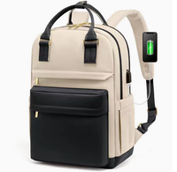 Tas Ransel Oxford Custom Kapasitas Besar dengan Port USB, Tas Laptop Multifungsi, Tas Ransel Pelajar