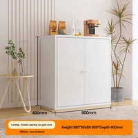 CHENGYOU Meuble de rangement en acier de style bibliothèque, moderne et minimaliste, pour salon, cuisine, salle à manger, balcon, durable
