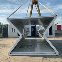 FLKT Maison conteneur modulaire pliable et empilable en acier préfabriqué pour hébergement mobile et dortoir