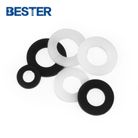 M5 DIN34815 White Black Insulation Round Washer with Hole 0.5mm Thick Padel Nylon Plastic Flat Washer