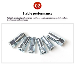 리벳 너트 블루 화이트 아연 도금 반 육각 블라인드 M3-M10 블라인드 홀 플랫 작은 헤드 리벳 너트 삽입 너트 - Product Image 6