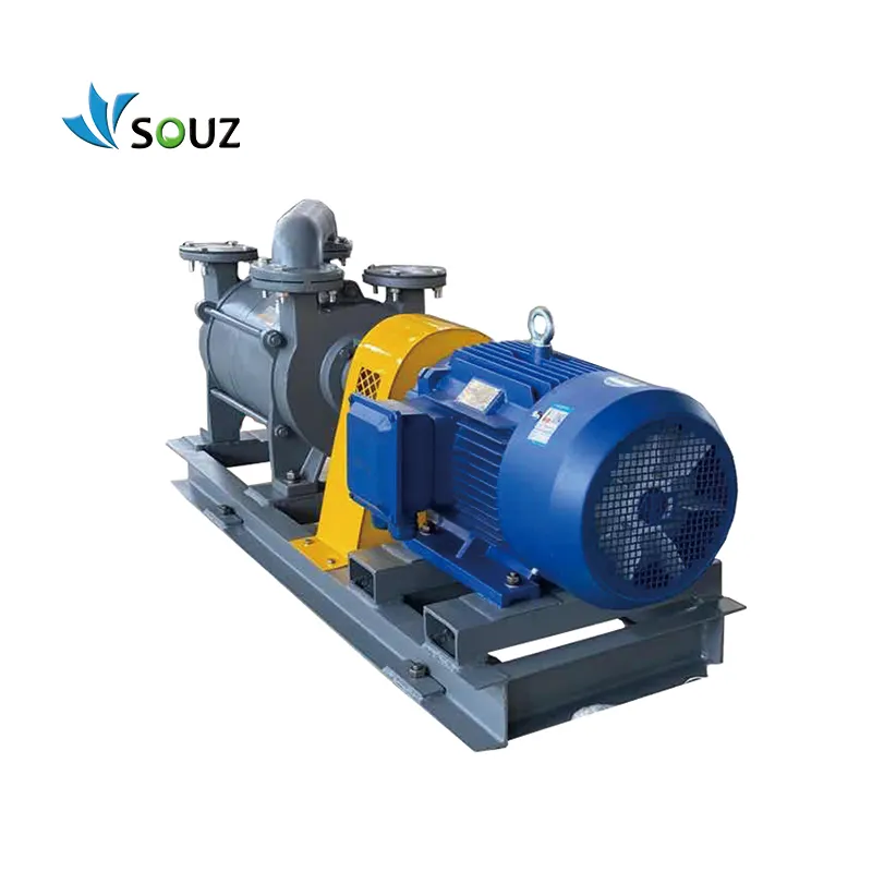 משאבת מים ואקום SOUZ 7.5KW SS304 אימפלר משאבת ואקום דו-שלבית 180m3/h סוג איטום מכני 2SK-3 משאבת ואקום טבעת נוזלית