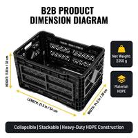 Caisse en plastique HDPE pliable, caisse en plastique robuste pour la logistique, caisse de stockage en plastique pour entrepôt, commande en gros, couleur personnalisée