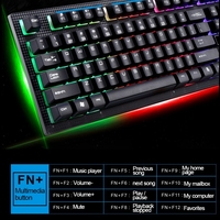 Clavier filaire de jeu mécanique rétro-éclairé rvb, 104 touches ZGB g2, USB, livraison directe