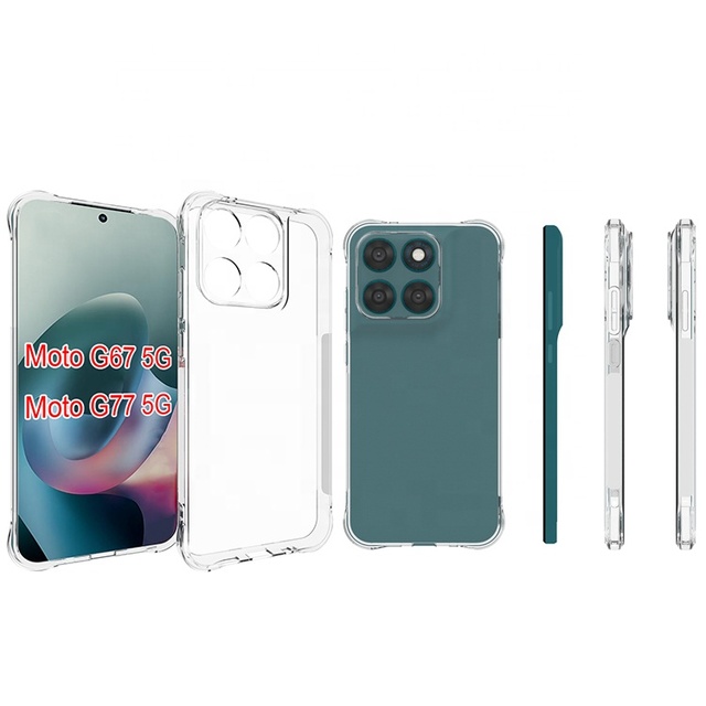 Spring 2026 For Motorola G67 G77 G47 G37 Power 5G Clear Anti-shock Air Cushion Tpu Soft Case