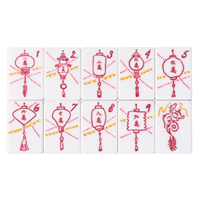 Set Ubin Mahjong Akrilik 3 Lapis Klasik Dewi Klasik Malachite, Ubin Mahjong Batu Permata Berkilau Zamrud, Karya Seni Ubin Mahjong