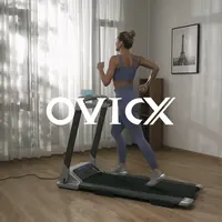 جهاز ركض OVICX متنقل كهربائي قابل للطي مزود بتطبيق لياقة بدنية منزلية