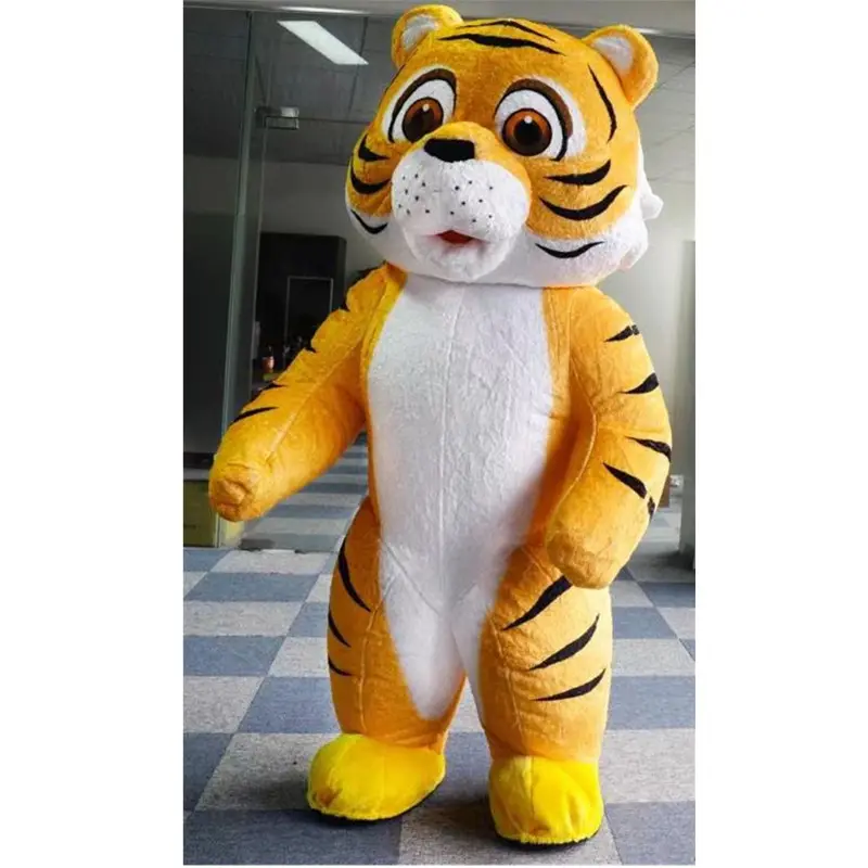 Costume de mascotte gonflable de tigre géant Offre Spéciale costume de fête adulte de mascotte de tigre géant mignon