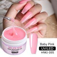 Vente en gros 60g sans chaleur ni dommage Créez votre logo sans Hema 6 couleurs Vegan Gel acrylique UV Soak off Builder Extension Gel