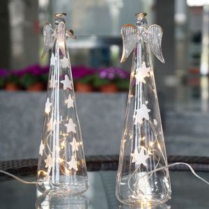 Glass Angel Christmas Battery Powered 30CM <b>LED</b> Light Decorations with 8 <b>LED</b> Lights for Wholesale Party Supplies - Product Image 4