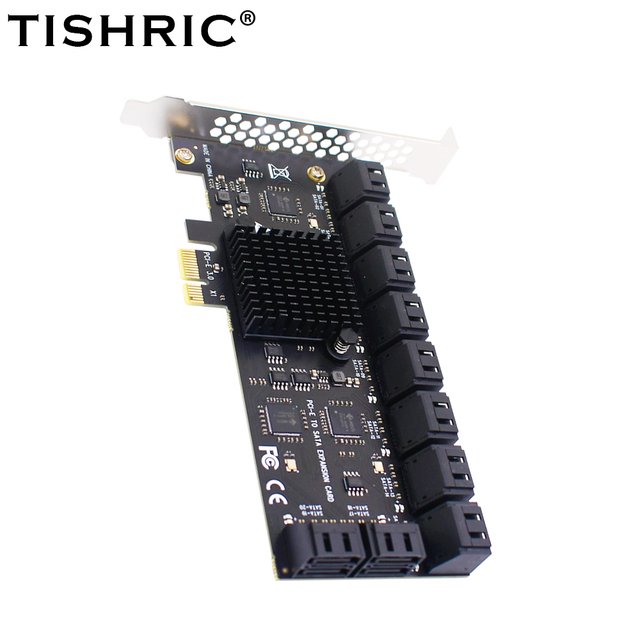 TISHRIC PCI-E Sata Adapter 1X PCIE Sata PCI Express Expansion Card 20 Ports X1 X16 PCI Sata Controller PCIE 3.0 Add on Cards