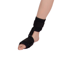 Orthèse de cheville AFO réglable pour pied droit/gauche, support en tissu velours et plastique, protection complète pour le pied tombant sportif