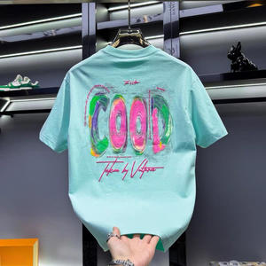 เสื้อยืดผ้าฝ้ายทอลายทแยงสำหรับผู้ชายเสื้อถักโครเชต์กีฬาสำหรับ100% โลโก้ตามสั่ง - Product Image 6