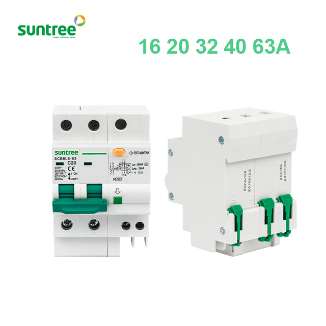 Elcb Mcb Mini Earth Leakage Circuit Breaker Mccb Rccb Rcd Rcbo 1P 2P 3P 4P