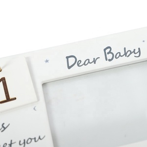 Cadre photo sonogramme en bois PJ avec compte à rebours nouvelle maman cadeau bébé compte à rebours semaines Souvenir modèle TMBF009 - Product Image 3