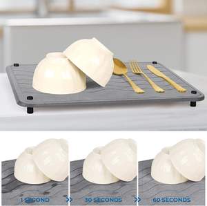 Tapis de séchage en pierre pour la maison, tapis de séchage en diatomite, pierre de séchage en diatomite, tapis de séchage pour comptoir de cuisine - Product Image 3