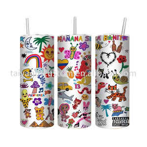 Ustom-vaso <span class=keywords><strong>de</strong></span> acero inoxidable con pajita, taza <span class=keywords><strong>de</strong></span> café y té <span class=keywords><strong>de</strong></span> doble pared, 20oz - Product Image 4