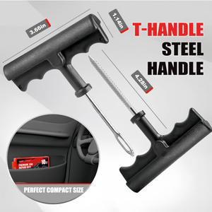 Kit de réparation de pneus de qualité supérieure, ensemble de 10 pièces pour voitures, motos, pneus sans chambre à air, outil de réparation d'urgence avec cordons de scellement et alésoir - Product Image 2