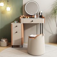 Coiffeuse de luxe Offre Spéciale avec miroir led Table de maquillage moderne Table de maquillage chambre intégrée Table de courtoisie de maquillage dalle de roche avec miroir