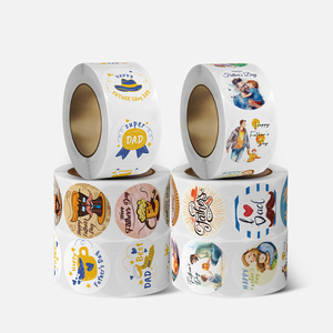 Bán buôn tùy chỉnh của riêng bạn Sticker 1inch tự dính trang trí dán nhãn CuộN tùy chỉnh Quà Tặng Ngày của Cha đặt cho CHA - Product Image 1