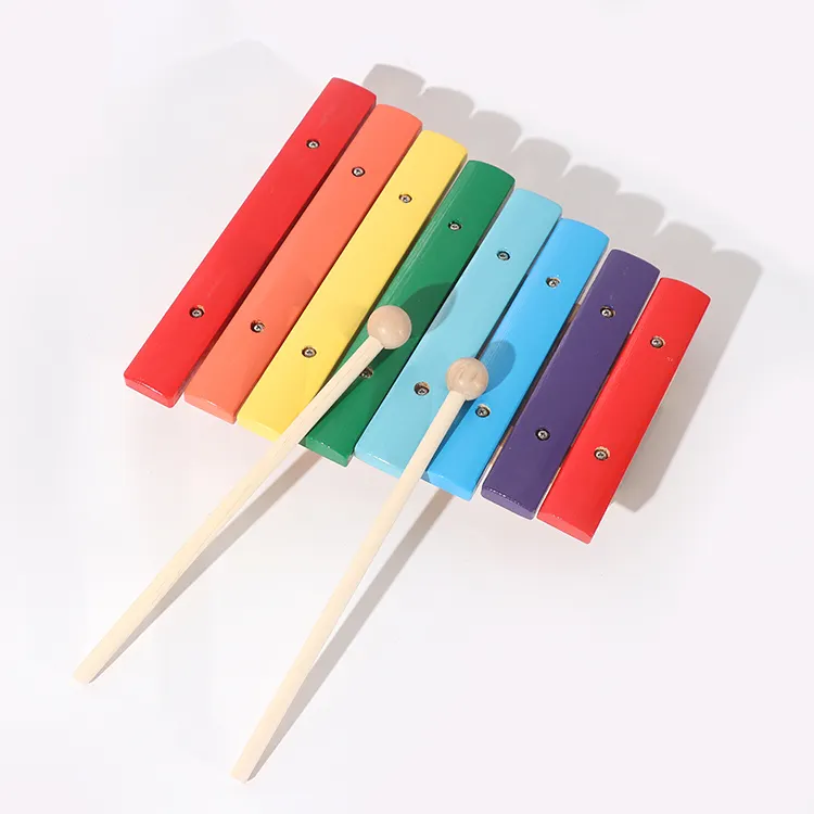 Hölzerne Kinder pädagogische Xylophon Vorschule 8 Note Xylophon Set Percussion Musical